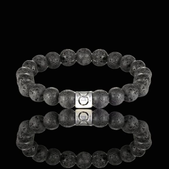7.25inch Black Lava Taurus Bracelet - Picture 1 of 2